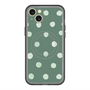 スリムプロテクションプレミアムケース with MagSafe［ 水彩ドット・レトロカラー - Green ］
