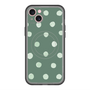 スリムプロテクションプレミアムケース with MagSafe［ 水彩ドット・レトロカラー - Green ］