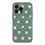 スリムプロテクションプレミアムケース with MagSafe［ 水彩ドット・レトロカラー - Green ］
