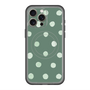 スリムプロテクションプレミアムケース with MagSafe［ 水彩ドット・レトロカラー - Green ］