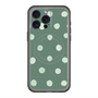 スリムプロテクションプレミアムケース with MagSafe［ 水彩ドット・レトロカラー - Green ］
