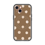 スリムプロテクションプレミアムケース with MagSafe［ 水彩ドット・レトロカラー - Brown ］