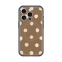 スリムプロテクションプレミアムケース with MagSafe［ 水彩ドット・レトロカラー - Brown ］