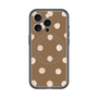 スリムプロテクションプレミアムケース with MagSafe［ 水彩ドット・レトロカラー - Brown ］