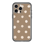 スリムプロテクションプレミアムケース with MagSafe［ 水彩ドット・レトロカラー - Brown ］