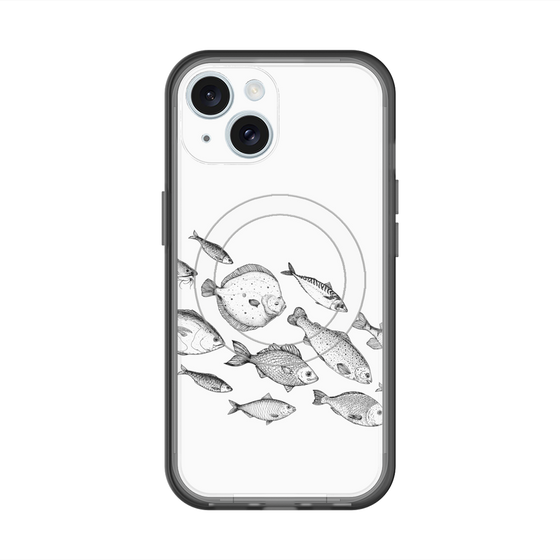スリムプロテクションプレミアムケース with MagSafe［ Coexist No.2 - White ］