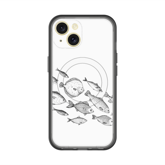 スリムプロテクションプレミアムケース with MagSafe［ Coexist No.2 - White ］