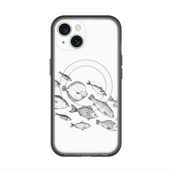 スリムプロテクションプレミアムケース with MagSafe［ Coexist No.2 - White ］