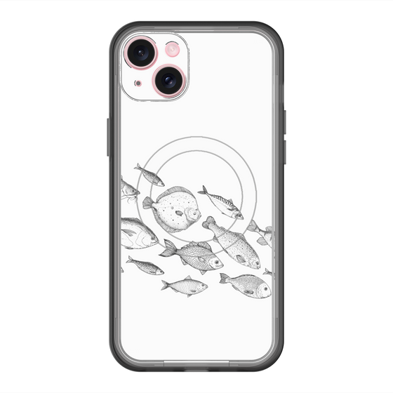 スリムプロテクションプレミアムケース with MagSafe［ Coexist No.2 - White ］
