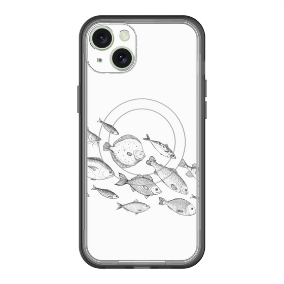 スリムプロテクションプレミアムケース with MagSafe［ Coexist No.2 - White ］