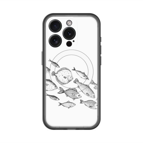 スリムプロテクションプレミアムケース with MagSafe［ Coexist No.2 - White ］