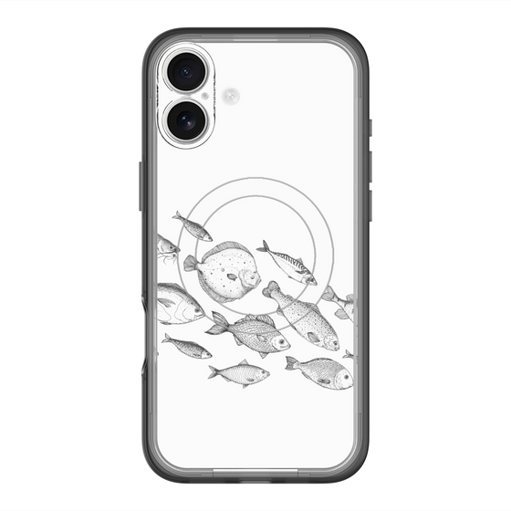 スリムプロテクションプレミアムケース with MagSafe［ Coexist No.2 - White ］