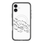 スリムプロテクションプレミアムケース with MagSafe［ Coexist No.2 - White ］