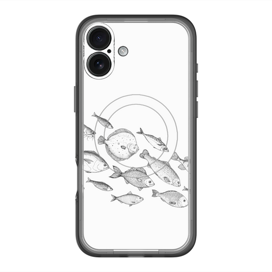 スリムプロテクションプレミアムケース with MagSafe［ Coexist No.2 - White ］