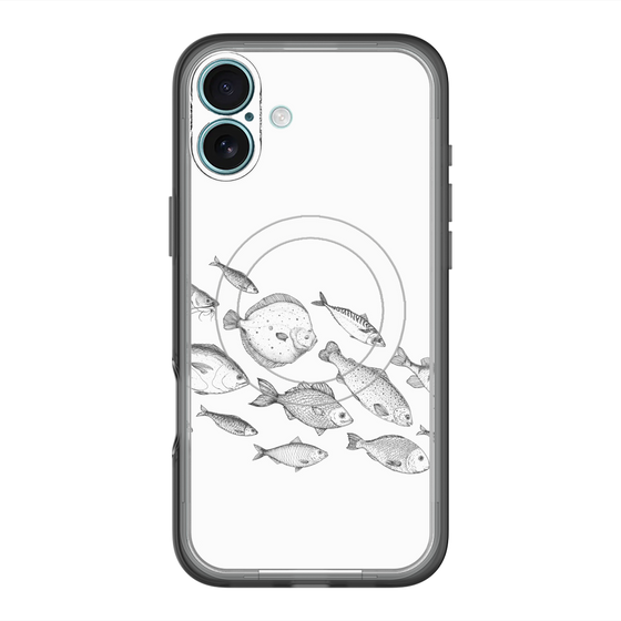 スリムプロテクションプレミアムケース with MagSafe［ Coexist No.2 - White ］