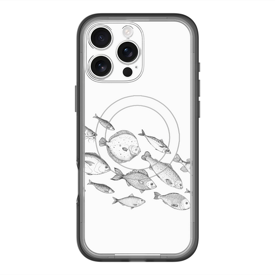 スリムプロテクションプレミアムケース with MagSafe［ Coexist No.2 - White ］