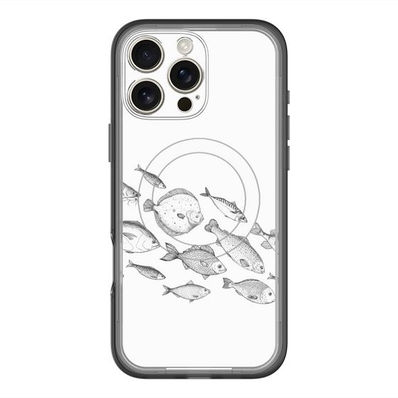スリムプロテクションプレミアムケース with MagSafe［ Coexist No.2 - White ］