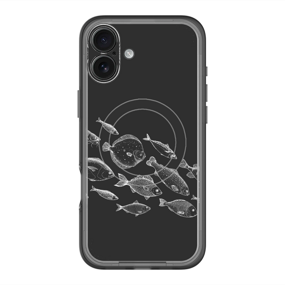 スリムプロテクションプレミアムケース with MagSafe［ Coexist No.2 - Black ］