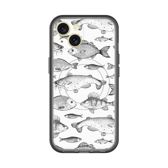 スリムプロテクションプレミアムケース with MagSafe［ Coexist No.3 - White ］