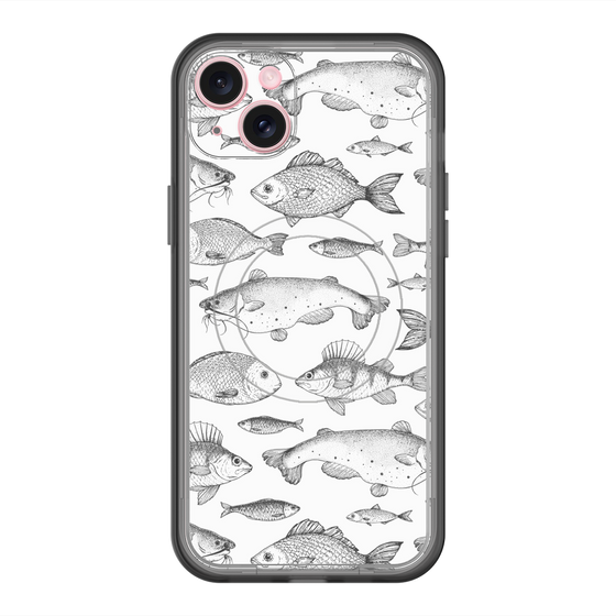 スリムプロテクションプレミアムケース with MagSafe［ Coexist No.3 - White ］