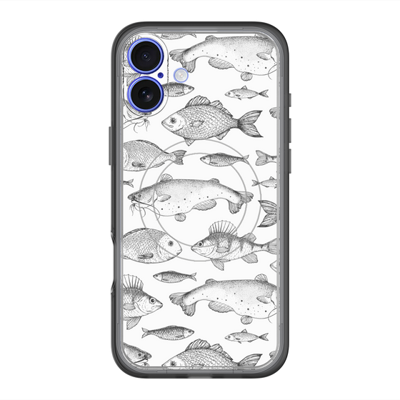 スリムプロテクションプレミアムケース with MagSafe［ Coexist No.3 - White ］