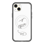 スリムプロテクションプレミアムケース with MagSafe［ Dinosaurs No.1 - White ］