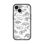 スリムプロテクションプレミアムケース with MagSafe［ Dinosaurs No.2 - White ］