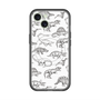 スリムプロテクションプレミアムケース with MagSafe［ Dinosaurs No.2 - White ］