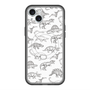 スリムプロテクションプレミアムケース with MagSafe［ Dinosaurs No.2 - White ］