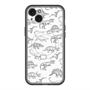 スリムプロテクションプレミアムケース with MagSafe［ Dinosaurs No.2 - White ］