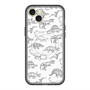 スリムプロテクションプレミアムケース with MagSafe［ Dinosaurs No.2 - White ］