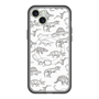 スリムプロテクションプレミアムケース with MagSafe［ Dinosaurs No.2 - White ］