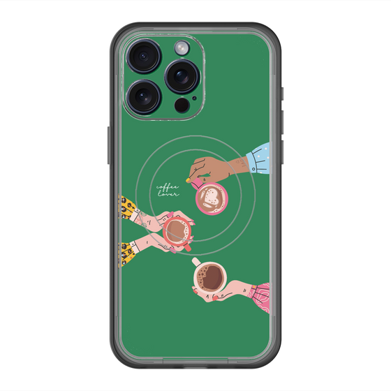 スリムプロテクションプレミアムケース with MagSafe［ Teatime - Green ］