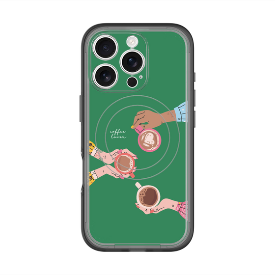 スリムプロテクションプレミアムケース with MagSafe［ Teatime - Green ］
