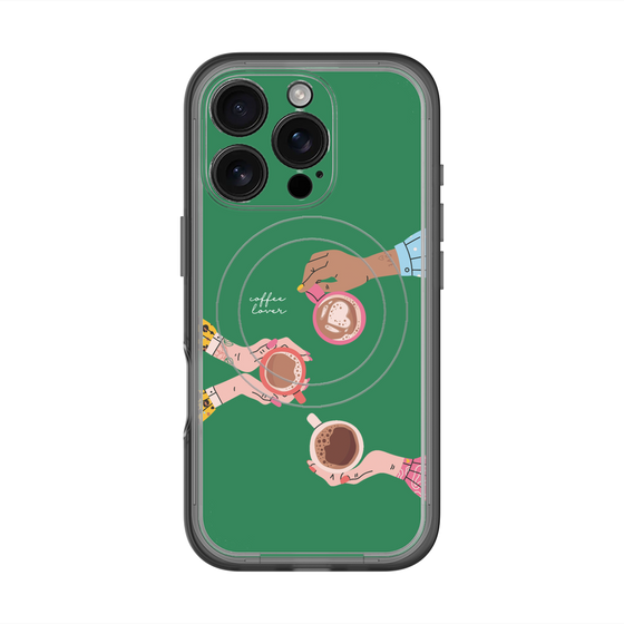 スリムプロテクションプレミアムケース with MagSafe［ Teatime - Green ］