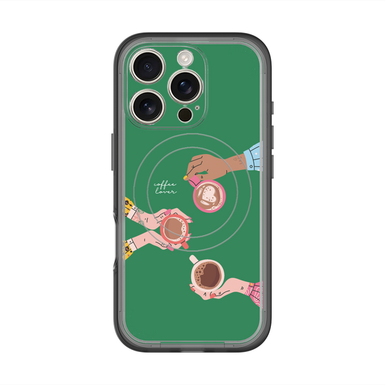 スリムプロテクションプレミアムケース with MagSafe［ Teatime - Green ］