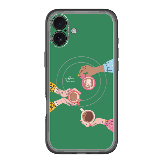 スリムプロテクションプレミアムケース with MagSafe［ Teatime - Green ］