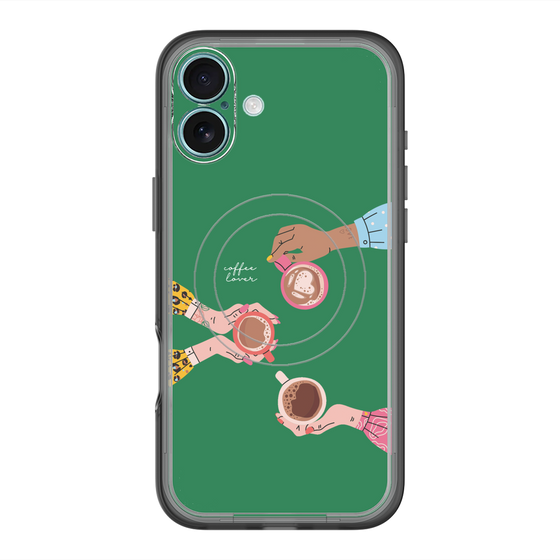 スリムプロテクションプレミアムケース with MagSafe［ Teatime - Green ］