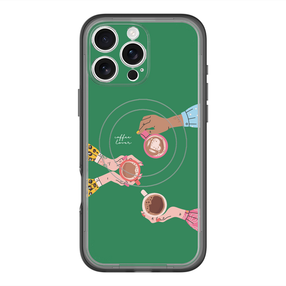 スリムプロテクションプレミアムケース with MagSafe［ Teatime - Green ］