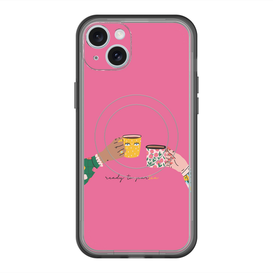 スリムプロテクションプレミアムケース with MagSafe［ Teatime - Pink ］
