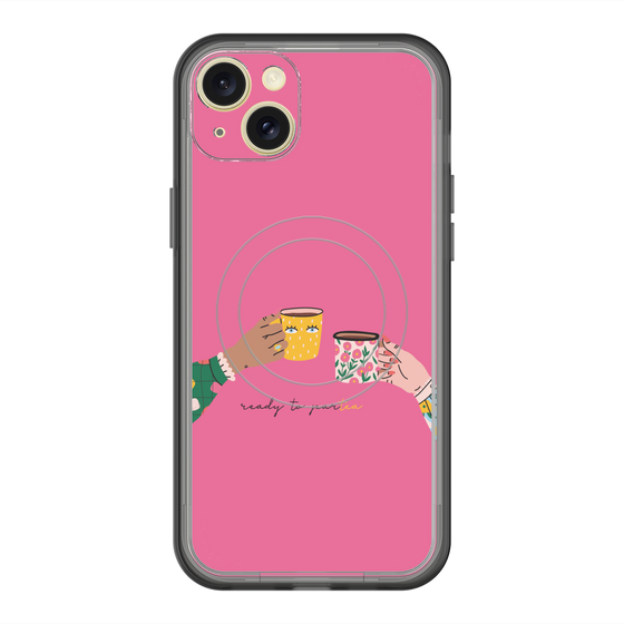 スリムプロテクションプレミアムケース with MagSafe［ Teatime - Pink ］