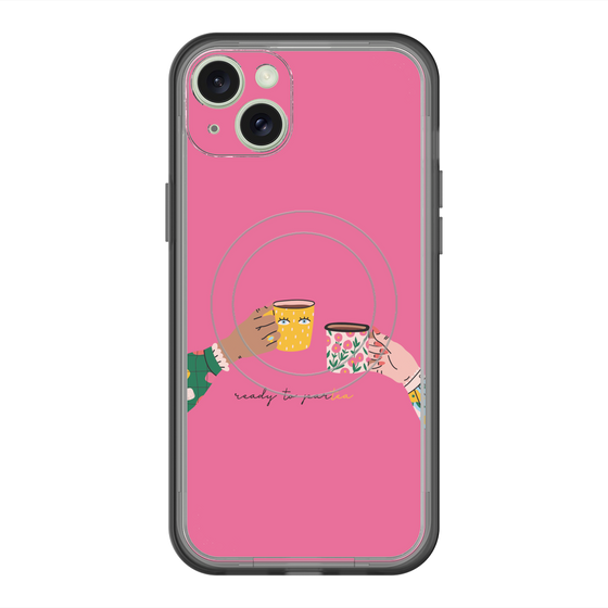 スリムプロテクションプレミアムケース with MagSafe［ Teatime - Pink ］