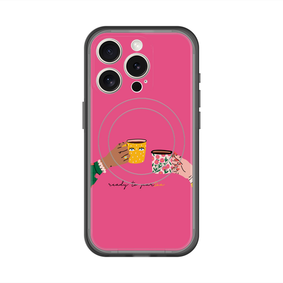スリムプロテクションプレミアムケース with MagSafe［ Teatime - Pink ］