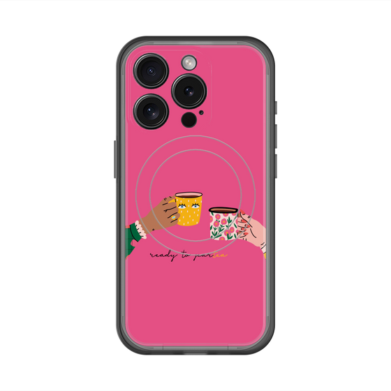 スリムプロテクションプレミアムケース with MagSafe［ Teatime - Pink ］