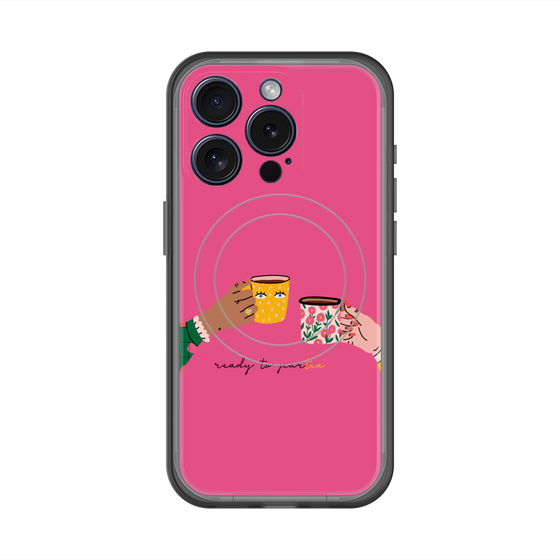 スリムプロテクションプレミアムケース with MagSafe［ Teatime - Pink ］