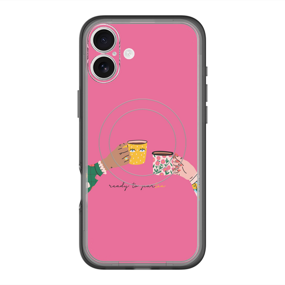 スリムプロテクションプレミアムケース with MagSafe［ Teatime - Pink ］