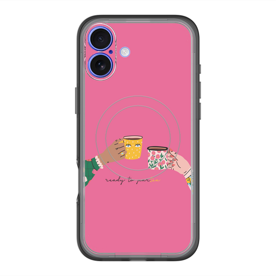 スリムプロテクションプレミアムケース with MagSafe［ Teatime - Pink ］