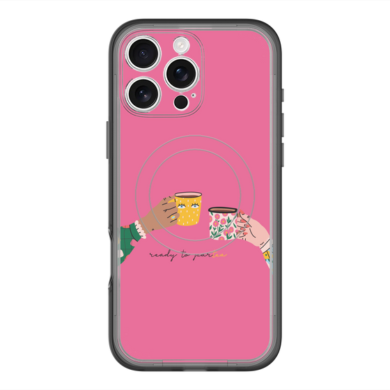 スリムプロテクションプレミアムケース with MagSafe［ Teatime - Pink ］