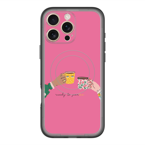 スリムプロテクションプレミアムケース with MagSafe［ Teatime - Pink ］
