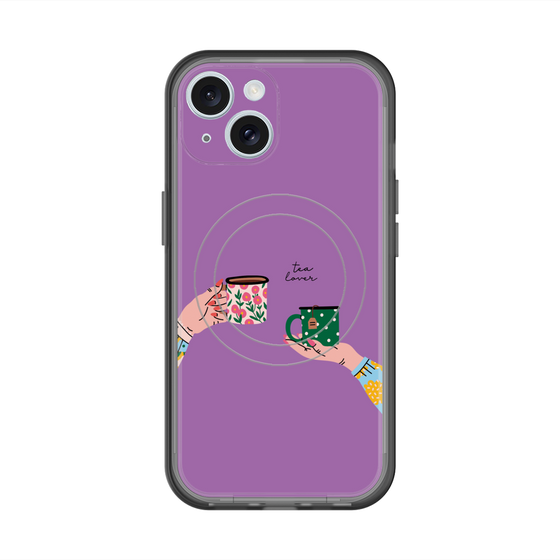 スリムプロテクションプレミアムケース with MagSafe［ Teatime - Purple ］